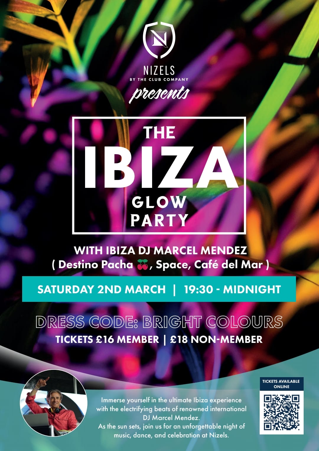 The Ibiza Glow Party at Nizels logo