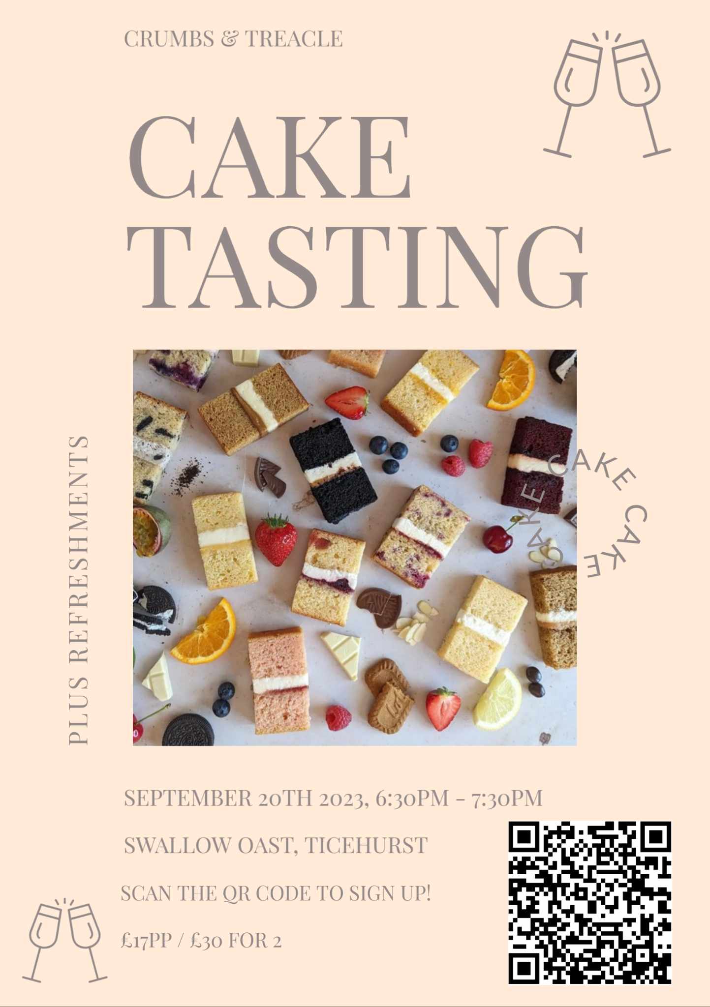 Cake Tasting Evening with Crumbs & Treacle logo