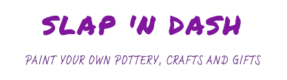 SLAP N DASH PAINT YOUR OWN POTTERY logo